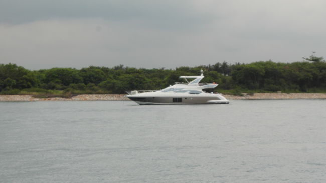 A yacht nearby Saint John Island